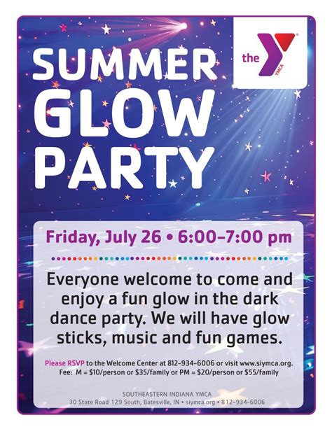 Summer Glow Party Friday July 26 6 00 7 00 Pm Southeastern Indiana