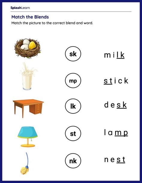 Grade 3 Final Consonant Blends Worksheets - Templates Printable Free