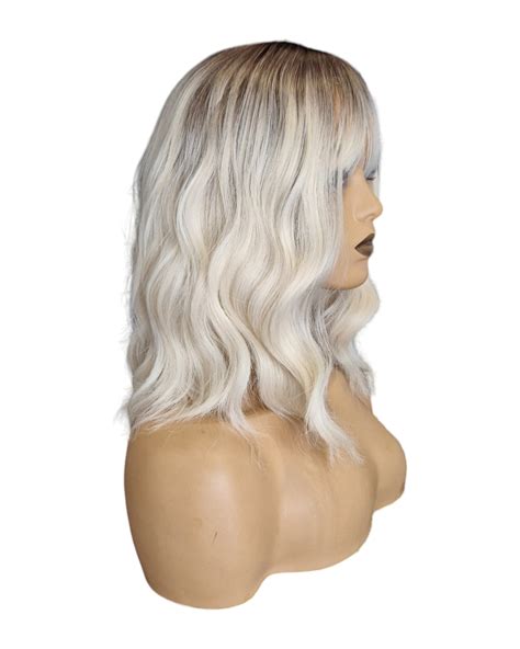 Light Blonde Wavy Shoulder Length Bob Wig Abigail Celebwigs