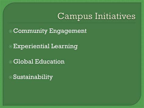 Ppt Campus Sustainability Initiatives Powerpoint Presentation Free