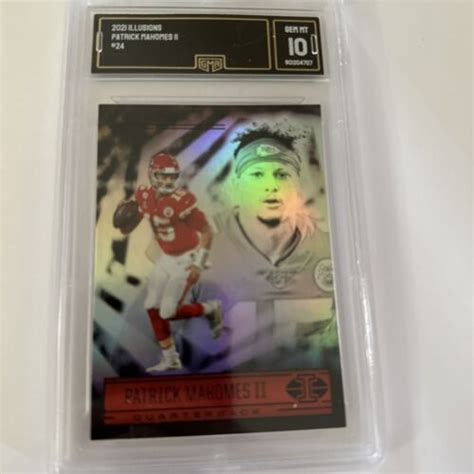 2021 Panini Illusions 24 Patrick Mahomes Ii Gma 10 Kansas City Chiefs