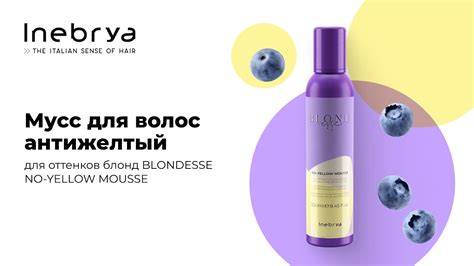 Мусс для волос антижелтый для оттенков блонд BLONDESSE NO YELLOW MOUSSE