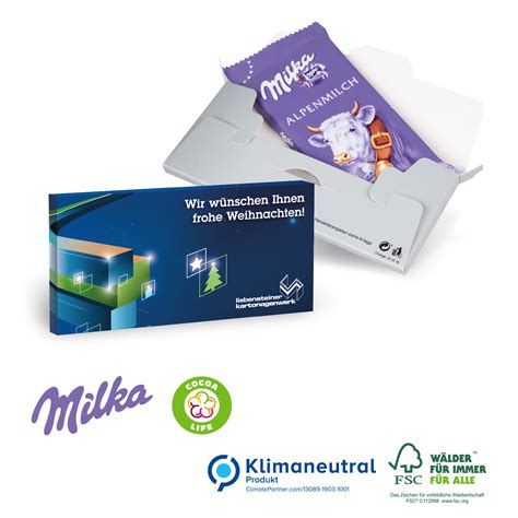 Schokoladentafel Von Milka 40 G Klimaneutral FSC