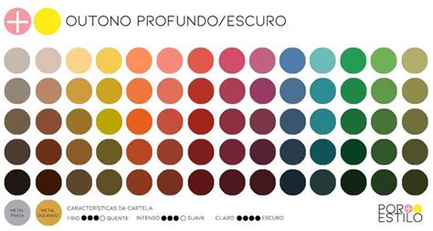 Cartela Outono Escuro Por Mais Estilo Paleta De Cores Outono Coloração Cores