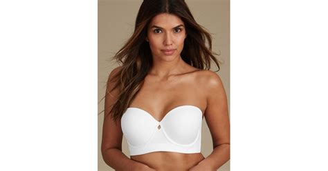 Lyst Marks And Spencer Low Back Padded Strapless Bra A Dd In White