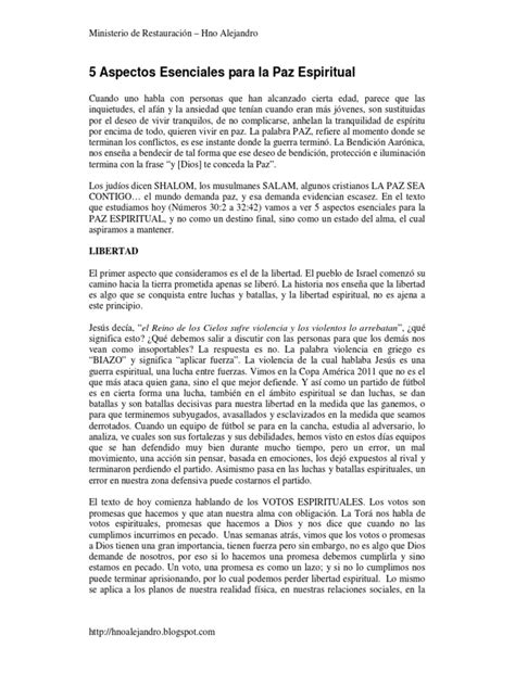 PDF 5 Aspectos Esenciales Para La Paz Espiritual DOKUMEN TIPS