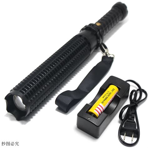 Powerful Led Flashlight 18650 Cree Xm T6 Telescopic Baton Self Defense