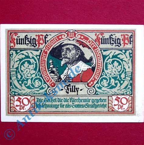 Seriennotgeld Deutschland 50 Pfennig Schein Um 1921 Notgeld Rothenburg