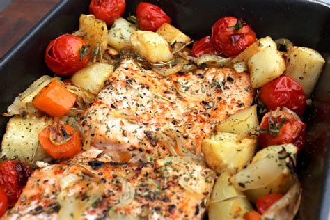 Foodista Recipes Cooking Tips And Food News Salmon With Roasted