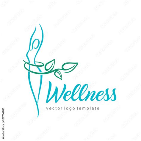 Wellness vector logo design Stock Vector | Adobe Stock