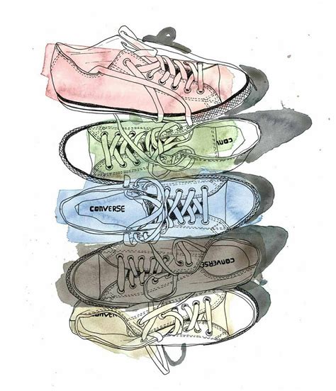 2d Brands Illustration Converse Trainers Illustration Agent Website