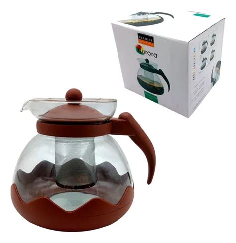 Tetera Cafetera Vidrio Con Infusor 600 Ml 2 En 1