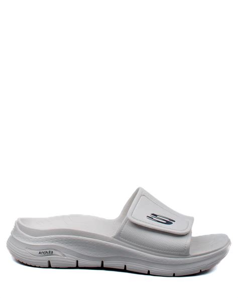 Ανδρικές Παντόφλες Skechers Arch Fit Foamies Feelin Fresh 243159 White Zakro Shoes