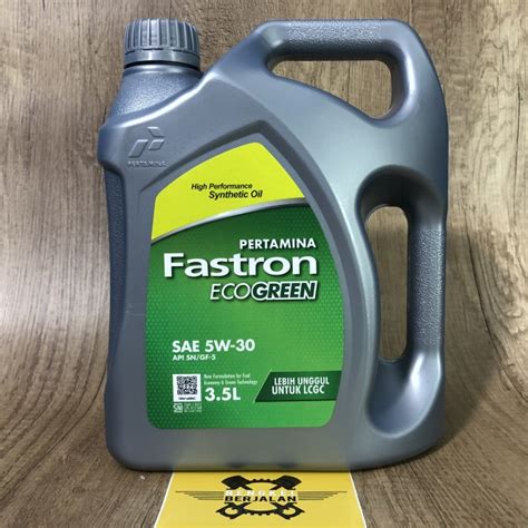 Jual Oli Mesin Fastron Eco Green 5W 30 3 5 Liter Mobil LCGC Pertamina