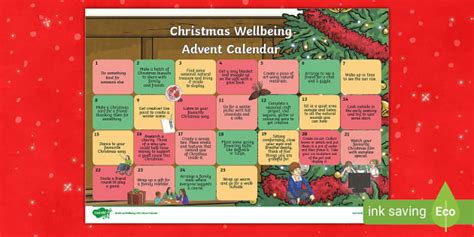 Free Christmas Wellbeing Advent Calendar Ks Twinkl Life