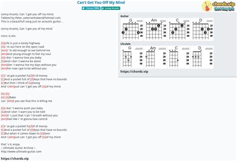 Chord Can T Get You Off My Mind Tab Song Lyric Sheet Guitar