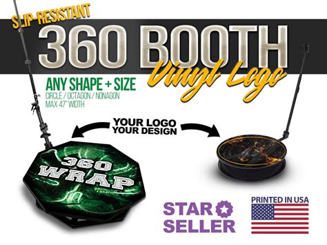 360 Photo Booth Vinyl Wrap Personalized Vinyl Logo Decal For Etsy