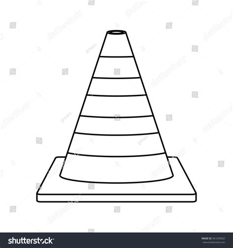 Silhouette Striped Traffic Cone Icon Stock Vector (Royalty Free) 561039502