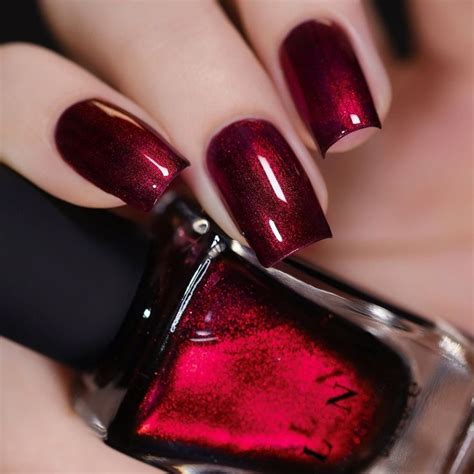 Dear Santa Deep Burgundy Duochrome Nail Polish Etsy Stylish Nails