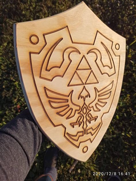 Solid Wood Zelda Inspired Hylian Shield. Battle Ready Huge | Etsy