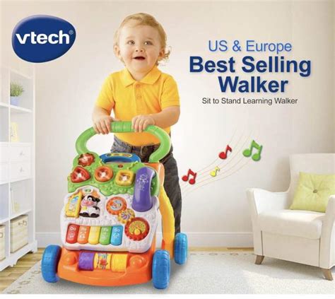 Vtech Sit To Stand Learning Walker Orange Lazada