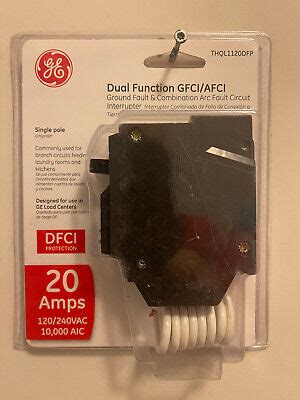 GE THQL1120DFP 20 1 Pole Arc Fault GFCI Breaker EBay