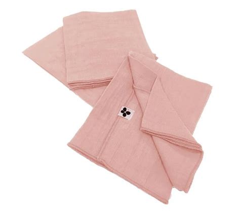 Lot De Serviettes X Cm Gaze De Coton Rose P Che Ourea