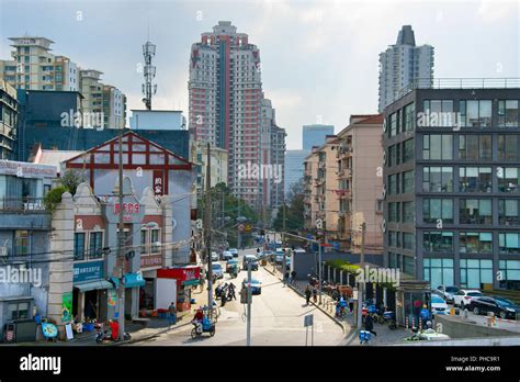 Shanghai Street China Stock Photo Alamy