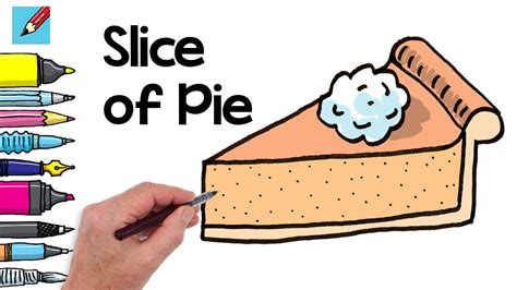 How To Draw A Slice Of Pumpkin Pie Real Easy Easy Step By Step