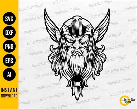 Odin SVG Viking God SVG Norse Mythology T Shirt Decals CNC Etsy