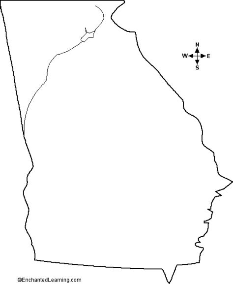 Georgia State Map Outline