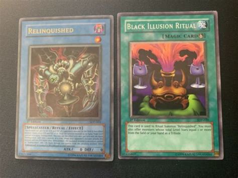 Yugioh Relinquished Sdp001 Ultra Rare Nm X1 Black Illusion Ritual Sdp038 1st Values Mavin