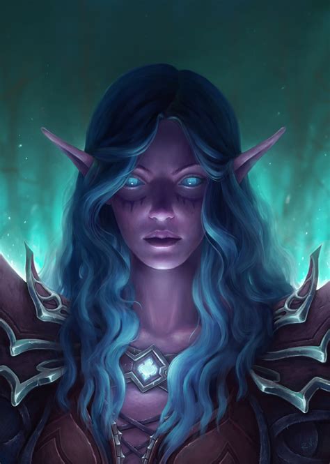 Artstation Elf Portrait Ruslana Volichenko Elf Art Warcraft Art