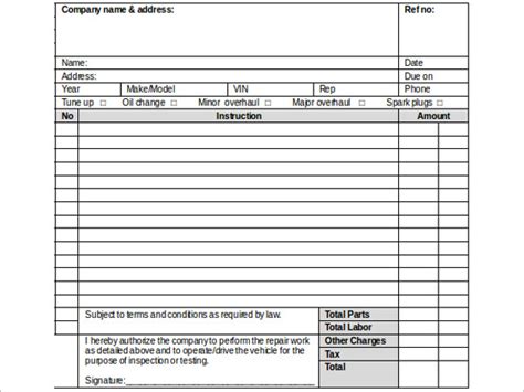 24 Work Order Templates Free Word Pdf Excel Doc Formats