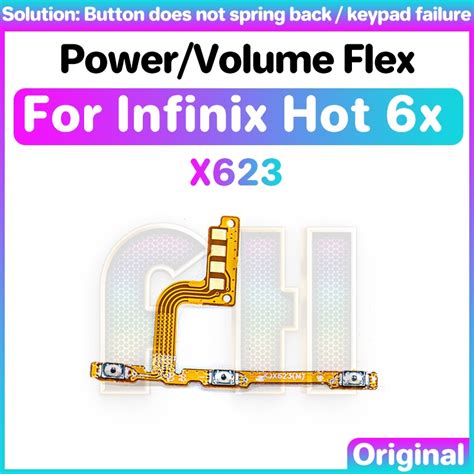 Power Volume Button Flex For Infinix Hot X X Switch ON OFF Key Mute