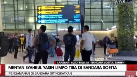 Mentan Syahrul Yasin Limpo Tiba Di Bandara Soetta Pengamanan Di