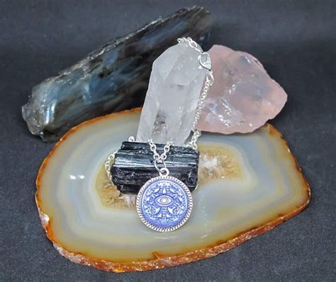 Third Eye Amulet Of Clairvoyance In Indigo Symbol For Etsy