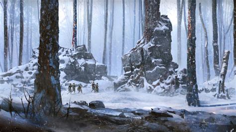 Artstation Snow Maxime Delcambre Fantasy Landscape Environment