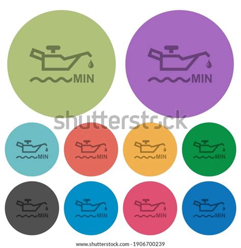 Oil Level Minimum Indicator Darker Flat Stock Vector Royalty Free