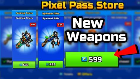 New Pixel Pass Store Weapons Buy Them With Tickets Pixel Gun 3D