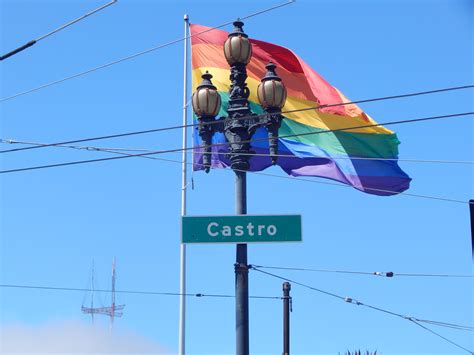 Castro Street sign with rainbow flag waving above ~ #the_castro #san_francisco ~ more at http ...