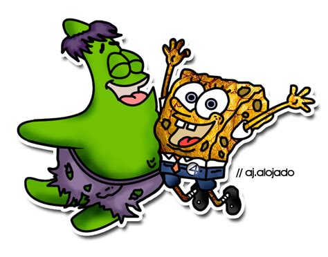 Superhero Patrick and SpongeBob by residentsnob on DeviantArt