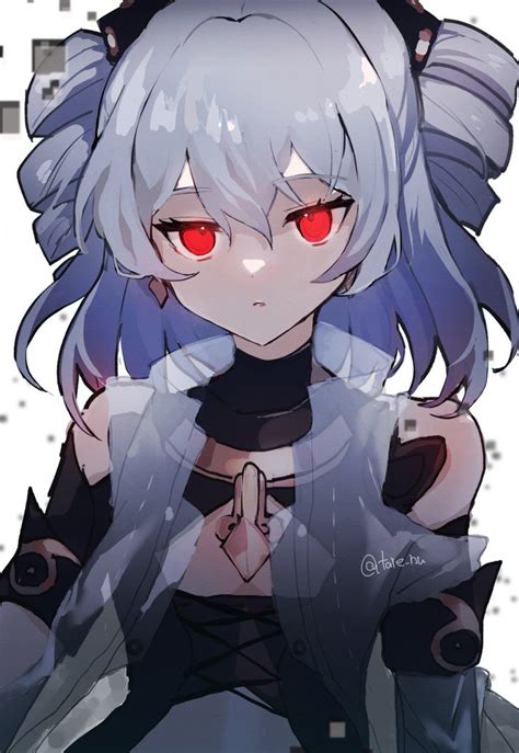 Safebooru 1girl Bangs Bronya Zaychik Commentary Request Drill Hair Grey Hair Hair Between Eyes