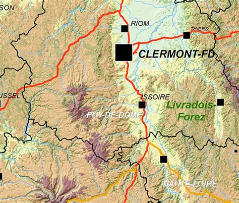 Cartes Du Massif Central Umr Territoires