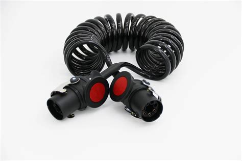 Retractable Spiral Electrical Cord Truck Trailer Abs Ebs Coiled Power