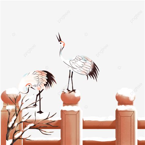 Chinese Style Crane Stakes Chinese Style Crane Timber Pile Png