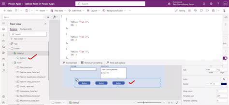 Tabbed Form In Canvas Powerapps