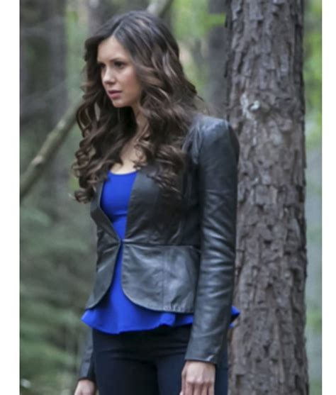 Nina Dobrev Vampire Diaries S Elena Gilbert Leather Blazer