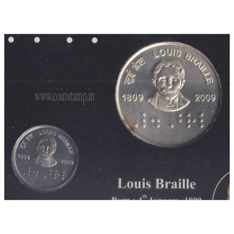 Th Birth Anniversary Of Louis Braille Rupees Unc Set