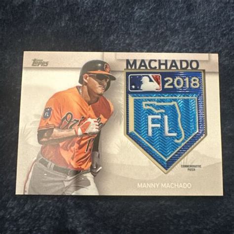 Topps Mlb Spring Training Logo Patch Stp Mm Manny Machado Ebay